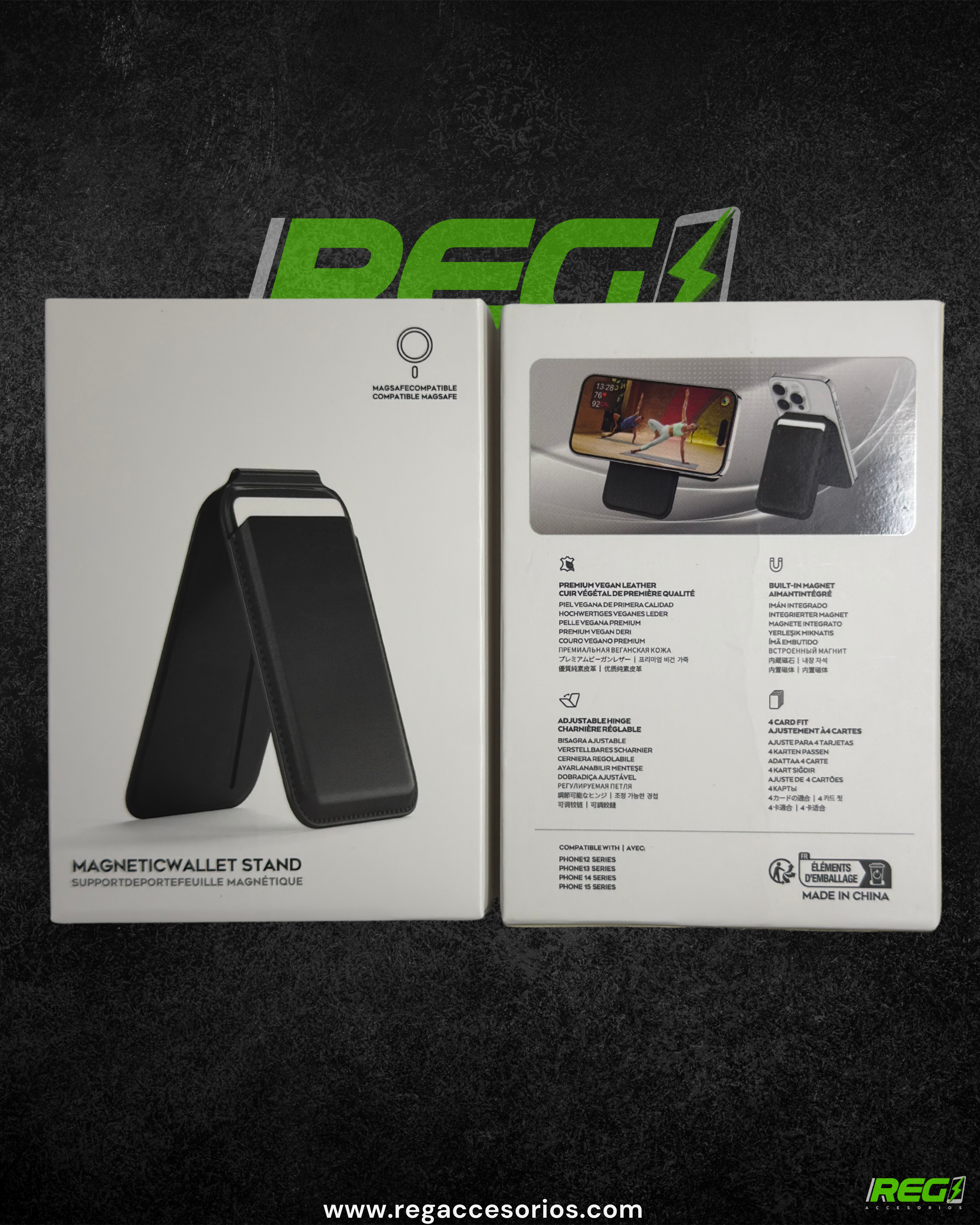 Magnetic Wallet Stand con Find My