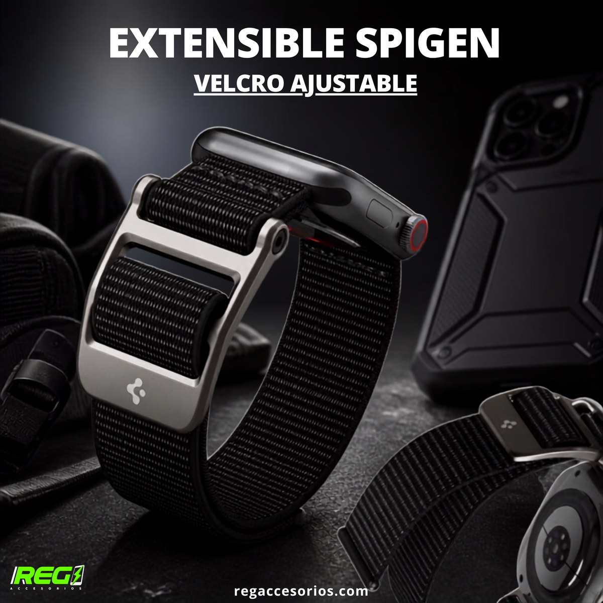 Extensible spigen velcro ajustable